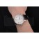 Cartier Rotonde Date White Dial Stainless Steel Case Black Leather Strap