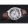 Cartier Drive De Cartier White Dial Silver Case Brown Leather Bracelet 1454210