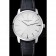 Swiss Vacheron Constantin Patrimony White Dial Silver Case Black Leather Bracelet 1454157