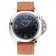 Panerai Radiomir Brushed Stainless Steel Case Black Dial Brown Leather Strap