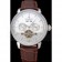 Patek Philippe Day Date Tourbillon White Dial Stainless Steel Case Embossed Bezel Brown Leather Strap  622837