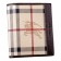 Burberry Haymarket Check Folding 6 Cards Wallet Black
