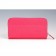 Prada Saffiano Leather Zip Around Rose Wallet