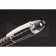 MontBlanc Silver Trimmed Square Cutwork Black Ballpoint Pen With MB Engraved Cap