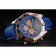 Breitling Chronomat Blue Dial Rose Gold Bezel And Subdials Stainless Steel Case Blue Leather Strap