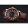 Cartier Rotonde Date Black Dial Rose Gold Case Brown Leather Strap