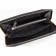 Prada Vernice Saffiano Leather Zip Around Black Wallet