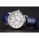Cartier Ronde Solo White Dial Diamond Hour Marks Stainless Steel Case Blue Leather Strap