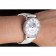 Cartier Moonphase Silver Watch with White Leather Band ct257 621376