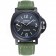 Panerai Luminor Marina Ion Plated Stainless Steel Bezel Green Leather Bracelet  622312