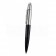 Cartier Silver Rimmed Silver Embossed Upper Body Black Ballpoint Pen  622760