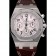 Swiss Audemars Piguet Royal Oak Chronograph White Dial Stainless Steel Case Brown Leather Strap  622864