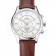 Omega DeVille Silver Bezel with White Dial and Brown Leather Strap  621566