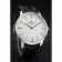 Swiss Vacheron Constantin Patrimony White Dial Silver Case Black Leather Bracelet 1454157