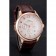Swiss IWC Portugieser Perpetual Calendar White Dial Rose Gold Case Brown Leather Strap