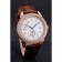 Vacheron Constantin Traditionnelle White Ship Dial Rose Gold Case With Diamonds Brown Leather Strap