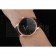 Swiss Vacheron Constantin Patrimony Grand Taille Black Dial Rose Gold Diamonds Case Brown Leather Bracelet  1454174