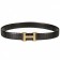 Hermes Alligator Black With Gold "H" Buckle Closure Belt