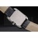 Cartier Tank Anglaise White Tiger Dial Stainless Steel Case Black Leather Bracelet