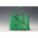 Prada Saffiano Double Tote Green