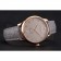 Patek Philippe Calatrava Gray Dial Diamond Markings Rose Gold Case Gray Leather Strap