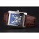 Cartier Tank Black And White Dial Stainless Steel Case Brown Leather Strap  622763