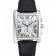 Cartier Tank MC White Dial Stainless Steel Case Black Leather Bracelet  622689