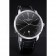 Swiss Vacheron Constantin Patrimony Black Dial Silver Case Black Leather Bracelet 1454156