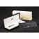 MontBlanc Slim Silver Rim White Enamel Ballpoint Pen With MB Engraved Silver Cap