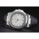Patek Philippe Nautilus White Dial Brushed Stainless Steel Case Black Leather Strap