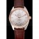 Omega Globemaster Silver Dial Rose Gold Bezel Stainless Steel Case Brown Leather Strap