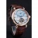 Vacheron Constantin Traditionnelle Tourbillon White Dial Blue Hourmarks Gold Case Brown Leather Bracelet 1454059