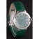 Cartier Ballon Bleu Silver Bezel with Green Dial and Green Leather Band   621553