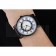 Cartier Rotonde White And Black Dial Black Case Black Leather Bracelet  1454219