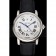 Swiss Cartier Rotonde Annual Calendar White Dial Stainless Steel Case Black Leather Strap