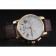 Montblanc Chronograph White Dial Brown Leather Bracelet Gold Case 1454113