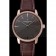 Swiss Vacheron Constantin Patrimony Grand Taille Grey Dial Rose Gold Diamonds Case Brown Leather Bracelet  1454172