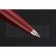 Cartier Silver Rimmed Silver Wave Pattern Upper Body Red Ballpoint Pen  622769