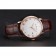 Blancpain Villeret Ultra Slim White Groved Dial Gold Numerals Rose Gold Case Brown Leather Strap