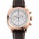 Swiss Panerai Radiomir 1940 Chronograph White Dial Rose Gold Case Brown Leather Strap