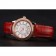 Omega De Ville Prestige Small Seconds White Dial Diamond Bezel Rose Gold Case Red Leather Strap