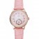 Omega DeVille Prestige Pink Dial Gold Diamond Case Pink Leather Bracelet  1454126