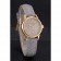 Patek Philippe Calatrava Gray Dial Diamond Markings Gold Case Gray Leather Strap