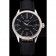 Swiss Rolex Cellini Time Silver Case Black Dial Black Leather Bracelet   622654