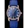 Swiss Cartier Ronde Solo Gold Diamond Case Blue Dial Roman Numerals  622208