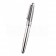 MontBlanc Silver Ballpoint Pen With MB Engraved Black Floral Design Silver Cap