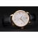Piaget Swiss Traditional White Radial Pattern Dial Black Leather Strap 7635