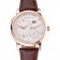 A. Lange & Sohne Lange 1 White Dial Rose Gold Case Brown Leather Strap