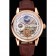 Patek Philippe Dual Time Moonphase Tourbillon White Skeletonised Dial Rose Gold Case Brown Leather Strap