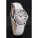 Cartier Ronde White Dial Stainless Steel Case White Leather Strap
